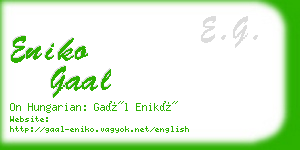 eniko gaal business card